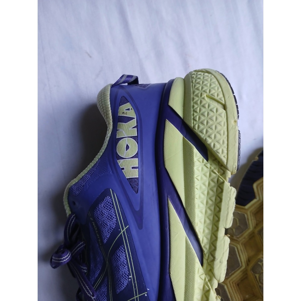 Hoka One One Women's Purple and Yellow Running Shoes - Picture 10 of 14